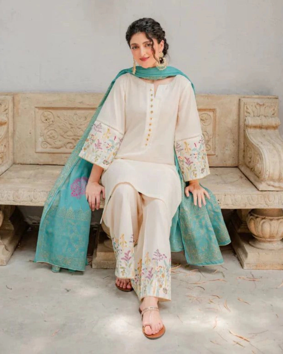 ZARA SHAH JAHAN - 3PC LAWN EMBROIDERED
