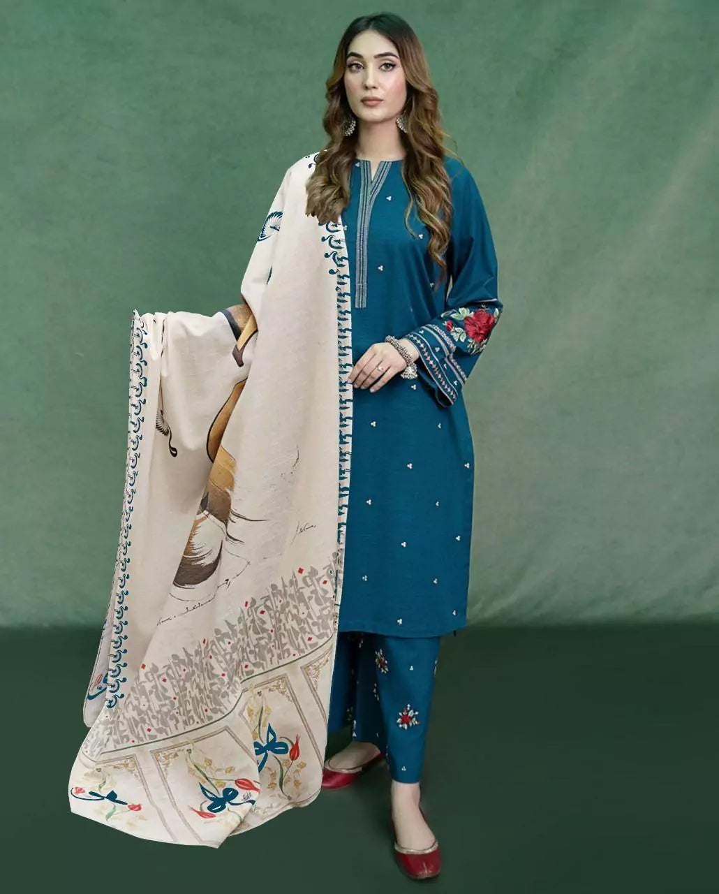 ZARA SHAH JAHAN - 3PC LAWN EMBROIDERED