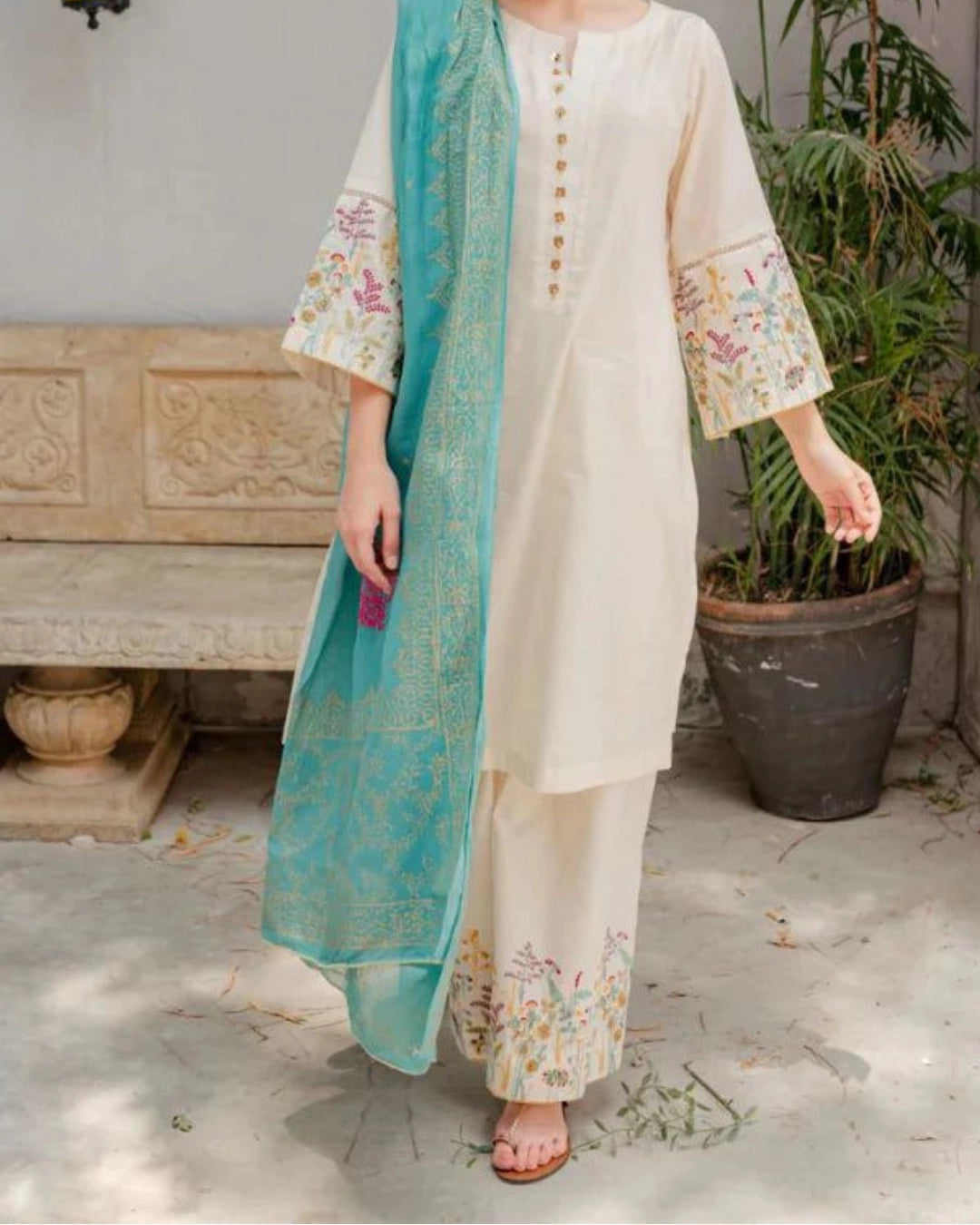 ZARA SHAH JAHAN - 3PC LAWN EMBROIDERED