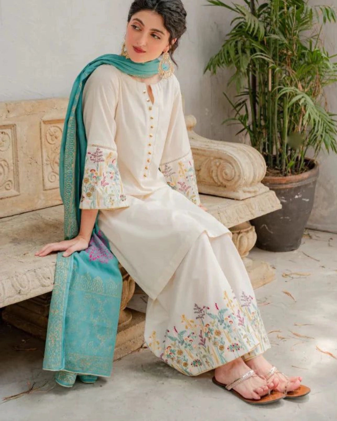 ZARA SHAH JAHAN - 3PC LAWN EMBROIDERED