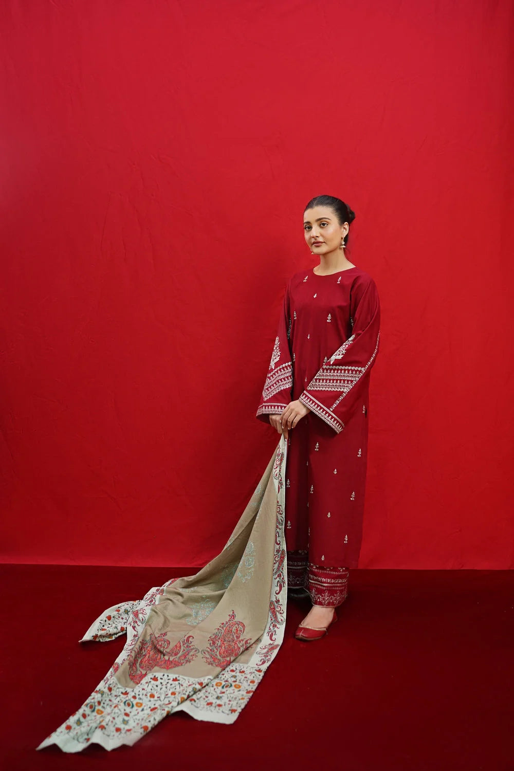 ZARA SHAH JAHAN - 3PC LAWN EMBROIDERED