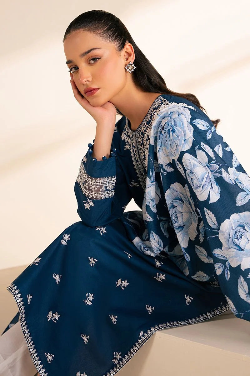 ZARA SHAH JAHAN - 3PC LAWN EMBROIDERED