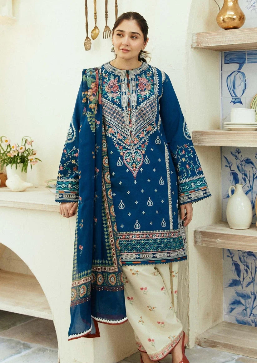 ZARA SHAH JAHAN - 3PC LAWN EMBROIDERED