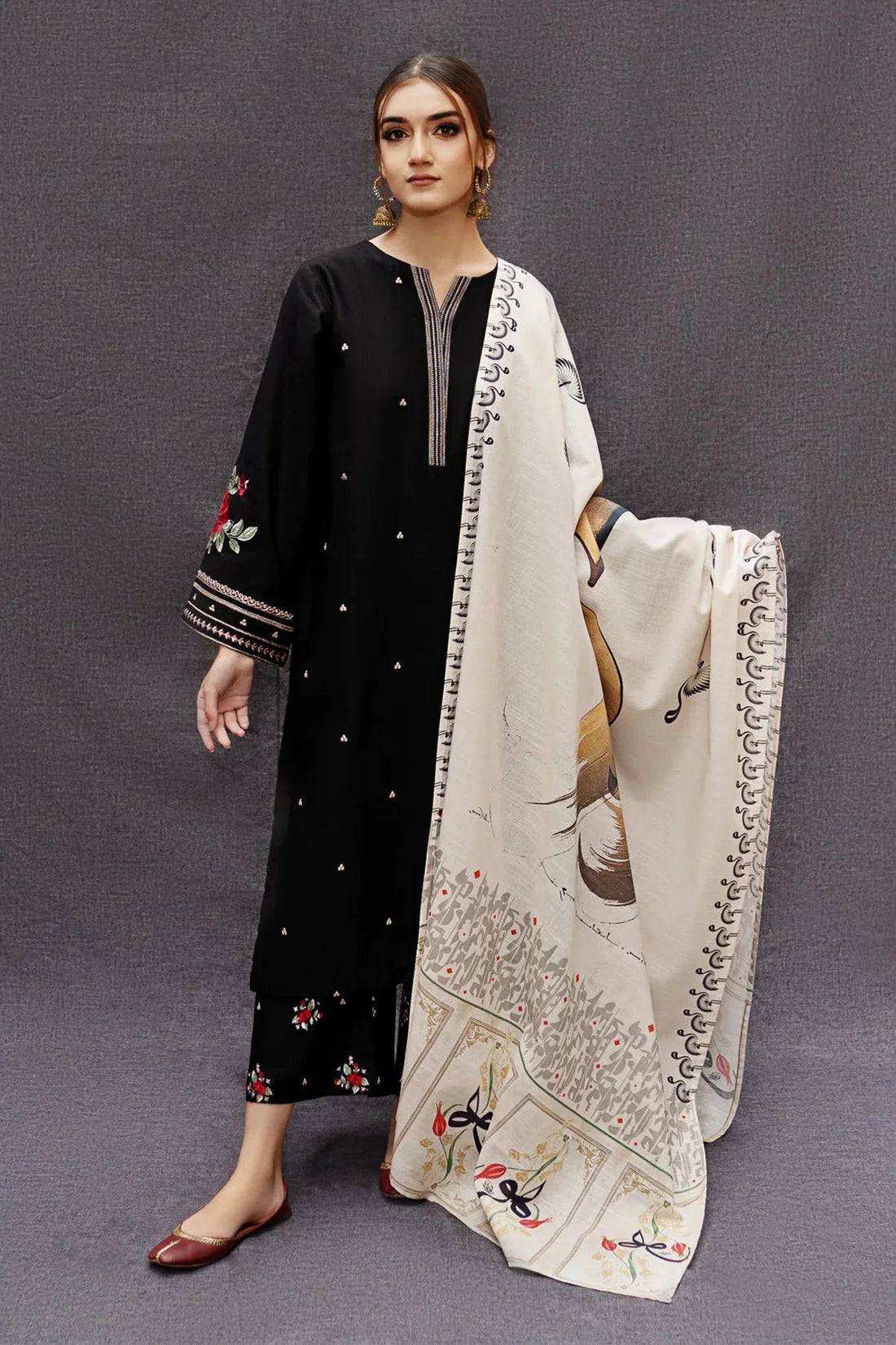 ZARA SHAH JAHAN - 3PC LAWN EMBROIDERED
