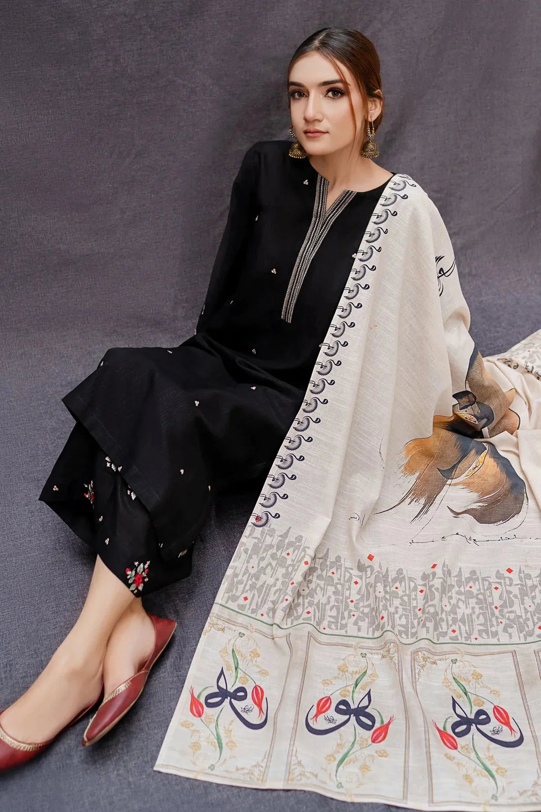 ZARA SHAH JAHAN - 3PC LAWN EMBROIDERED