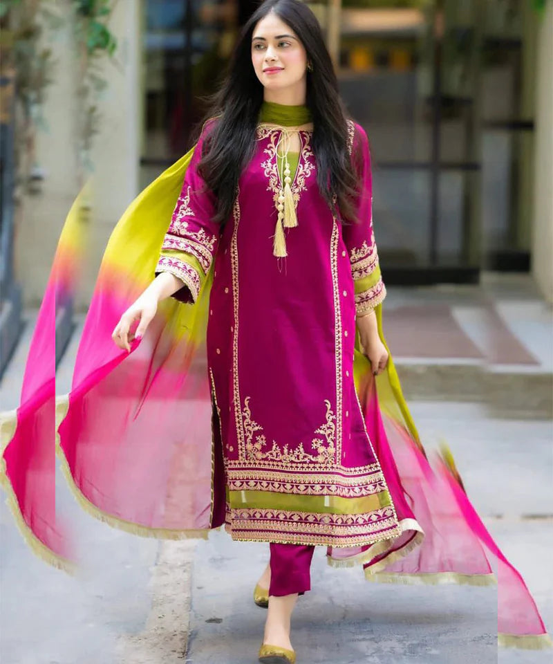 ZARA SHAH JAHAN - 3PC LAWN EMBROIDERED