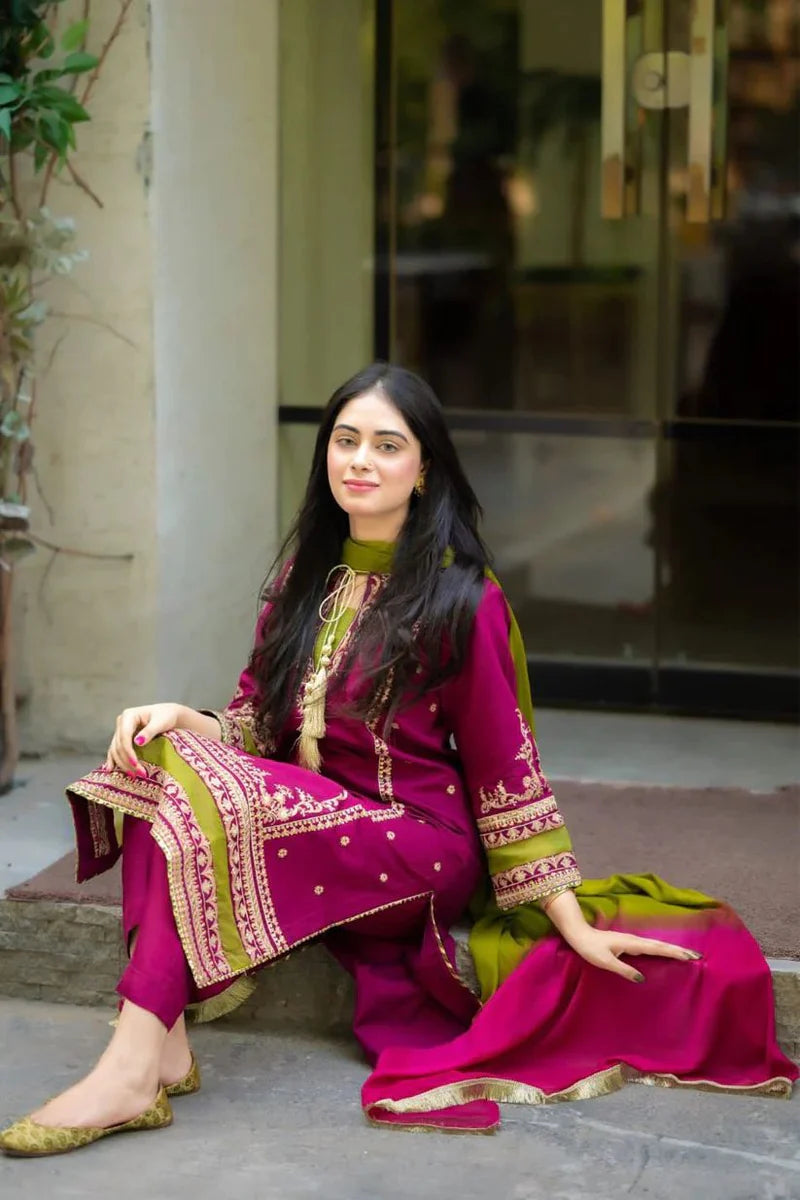 ZARA SHAH JAHAN - 3PC LAWN EMBROIDERED