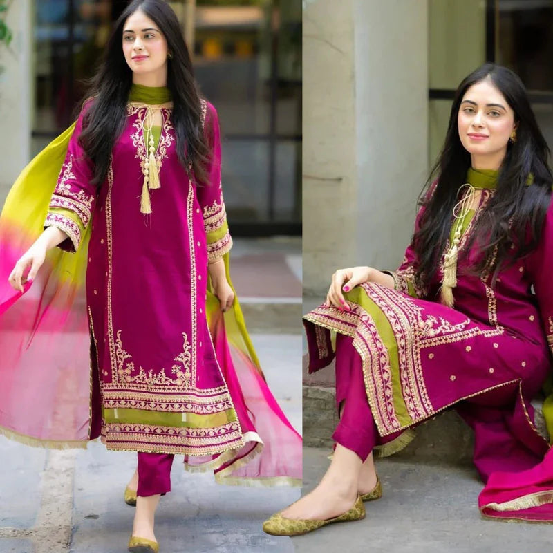 ZARA SHAH JAHAN - 3PC LAWN EMBROIDERED